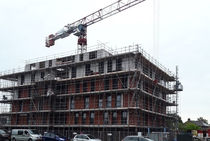 tijdens de realisatie, woningbouw, sociale huurappartementen, bouwkundig toezicht,