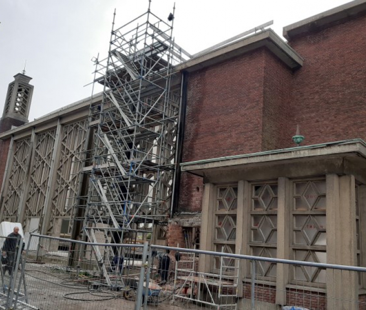 voorgevel aanzicht bouwkundig toezicht nieuwbouw renovatie Pauluskerk Den Haag