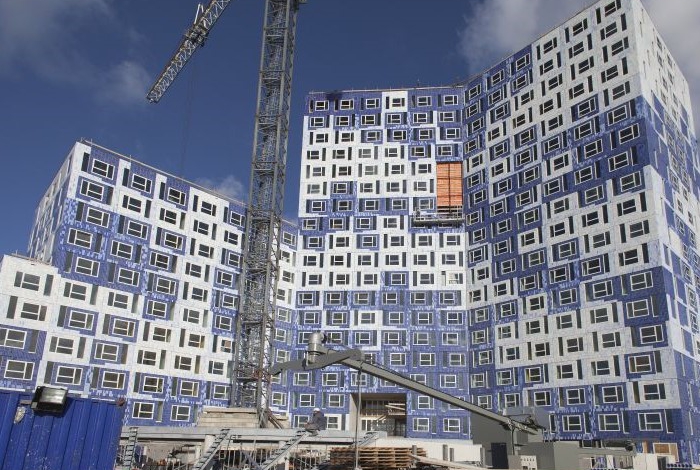 aanzicht tijdens realisatie, nieuwbouw, studentenwoningen, bouwkundig toezicht,