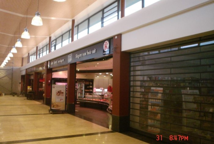 Passage, winkelcentrum, bouwkundig toezicht, Winkels