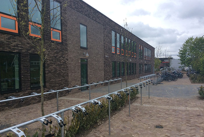 voortgezet onderwijs, bouwkundig toezicht, zijaanzicht